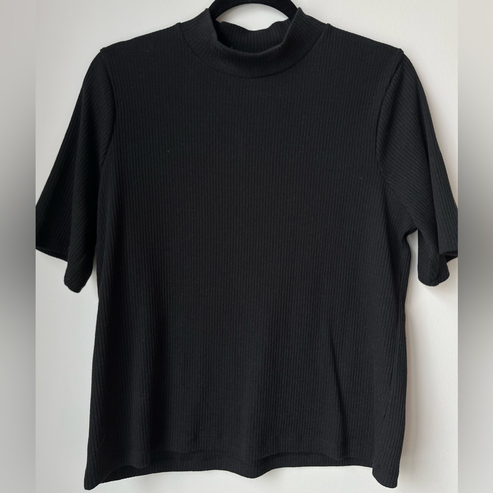 Madewell mock neck short sleeve shirt, XL